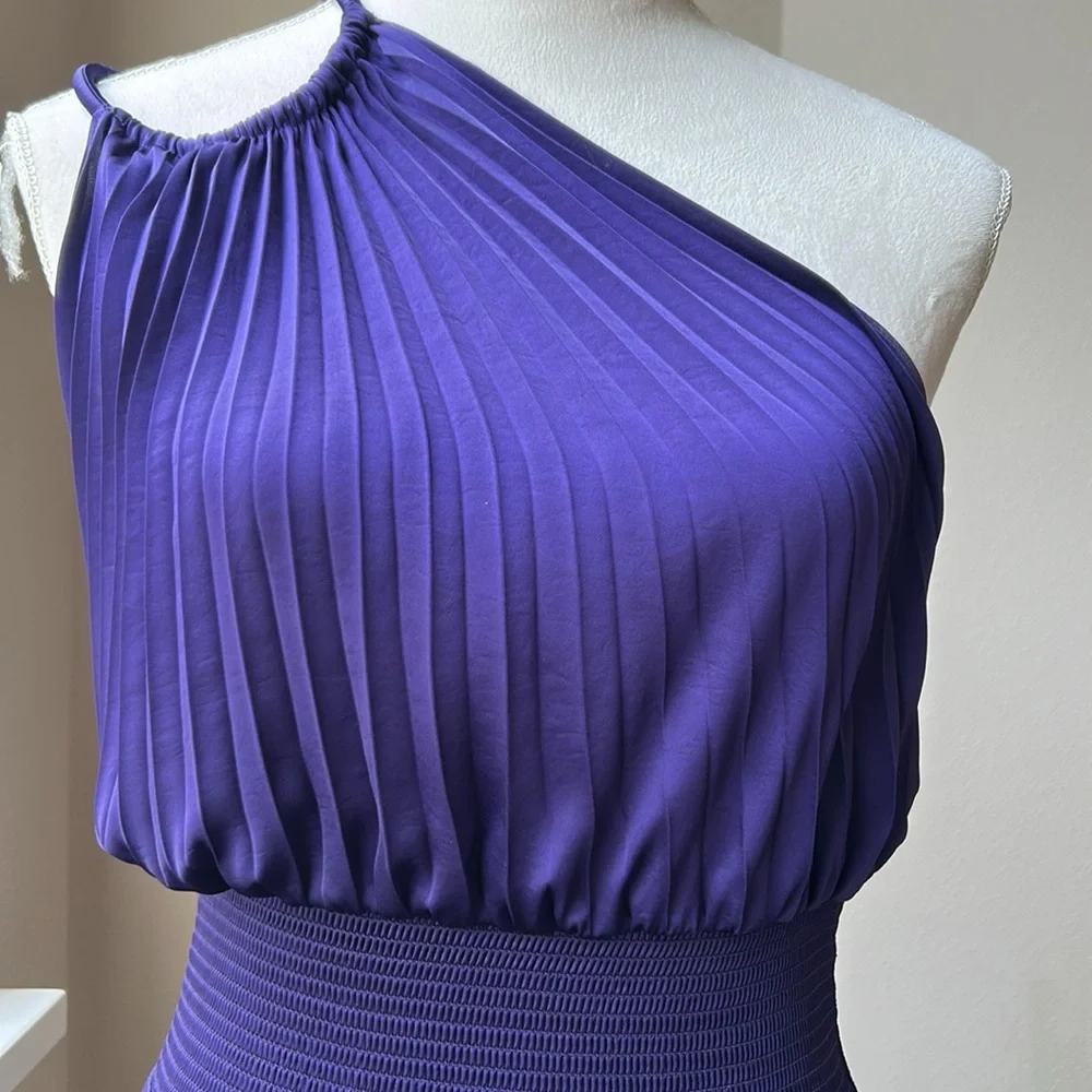 A.L.C. Ruby Pleated One Shoulder Dress size 8 - Picture 10 of 12